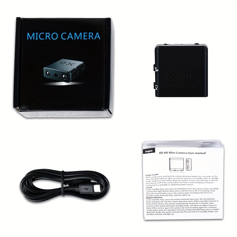 SafeSightRSA Mini HD Security Camera – Portable Battery-Powered Motion Detection Camera with Night Vision